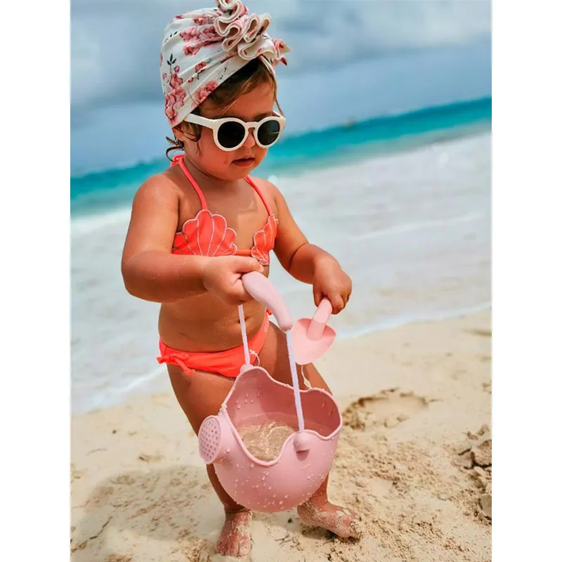 Arrosoir en silicone 12x10cm Vieux Rose - 12m+-4
