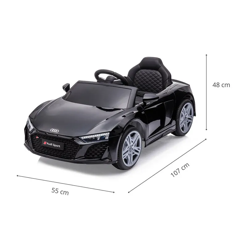 Voiture à batterie Audi R8 Spyder Noir - 36m+-15