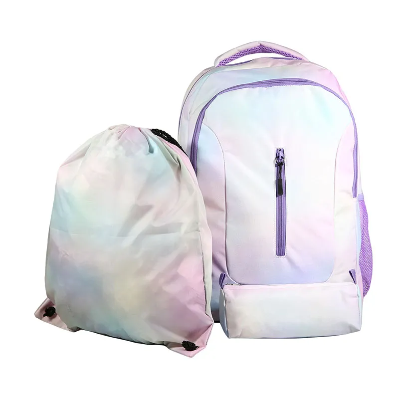 Set sac à dos, sac gym & trousse Bagtrotter Violet - Multicolore-0