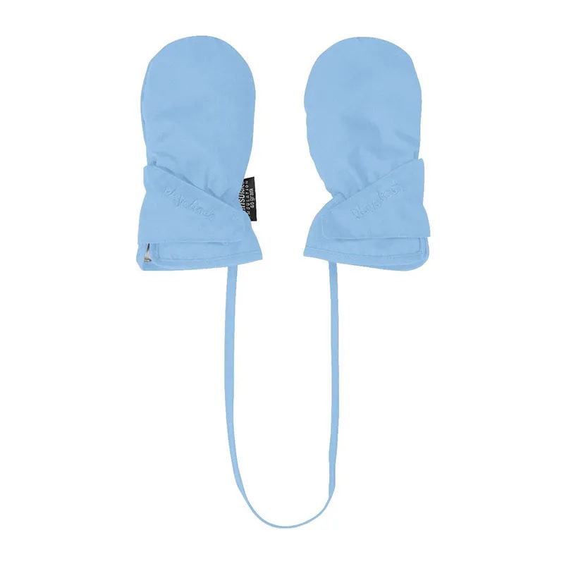 Moufles ski avec cordon - Bleu clair-0