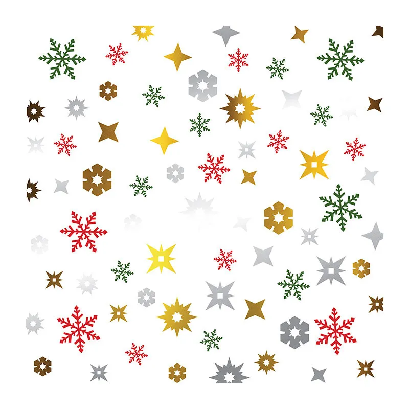 Stickers - Étoiles Vert/Rouge/Doré-2