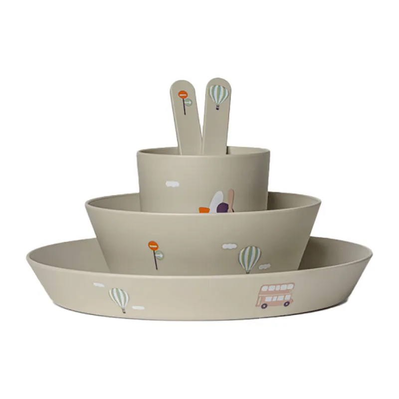 Service de table 5pcs Bio - Véhicules Gris-0