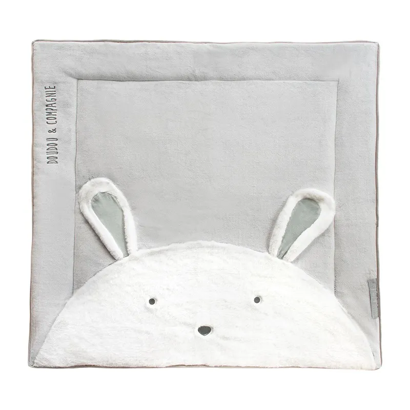 Tapis de jeu Tapidou Lapin Perle - 100x100cm-0