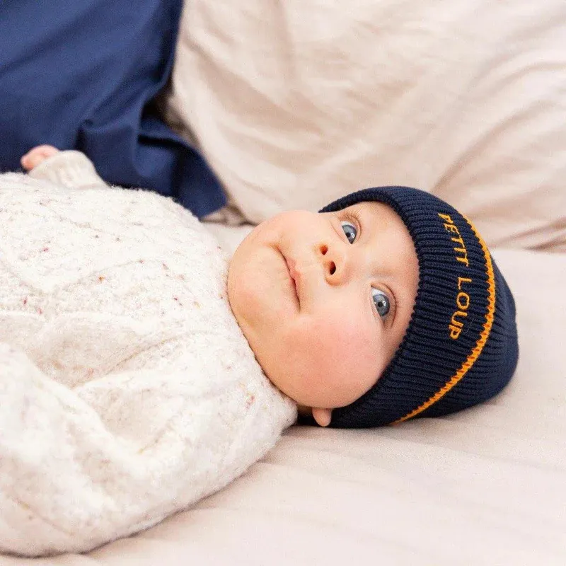 Bonnet Bébé & Enfant Petit loup - Bleu Navy-3