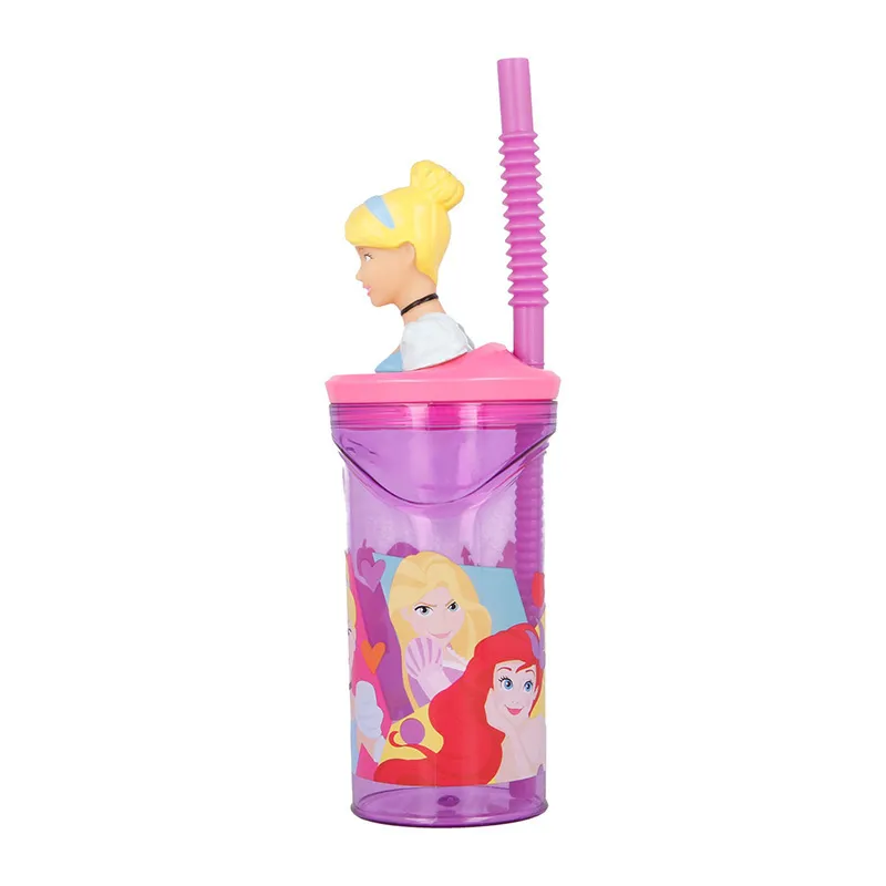 Gobelet av. paille 3D Princesses Disney Bright - 360ml-1
