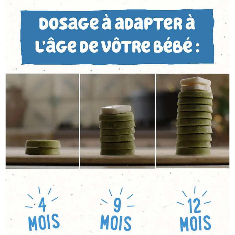 Purées de Brocolis Bio avec morceaux fondants - 4 repas - 9m+-3