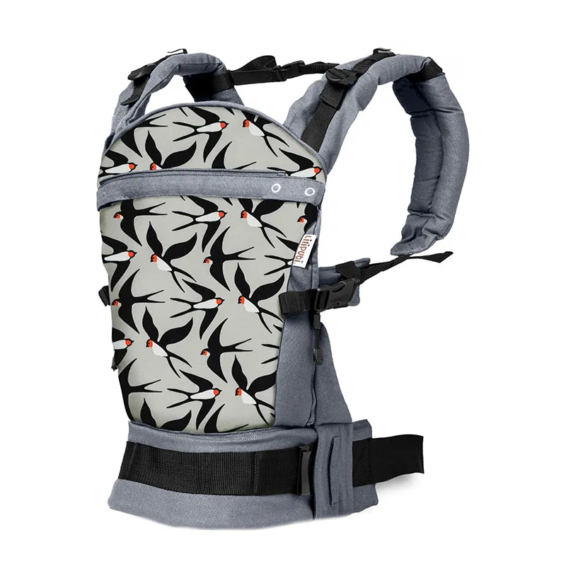 Porte bébé Love Buckle Carrier Hirondelle - Gris-0