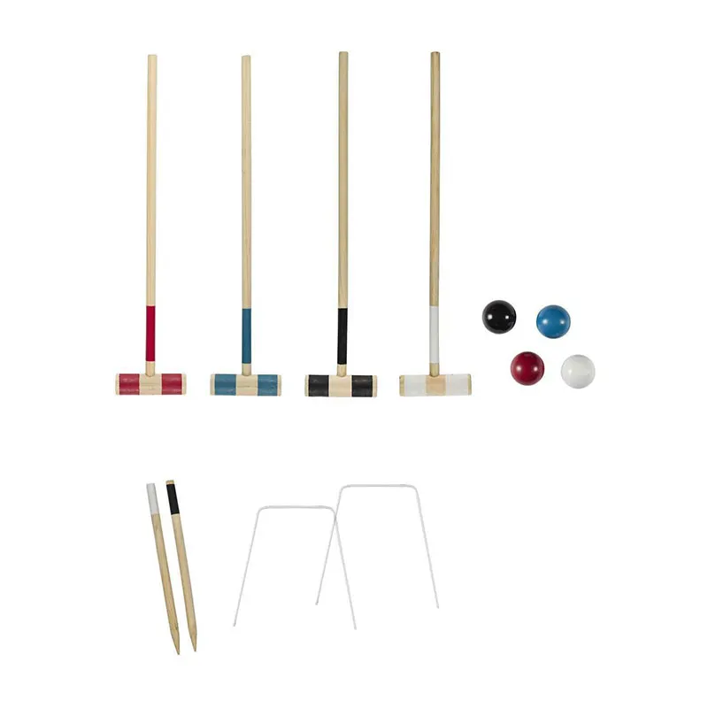Jeu du croquet en Bois - 4 joueurs-0