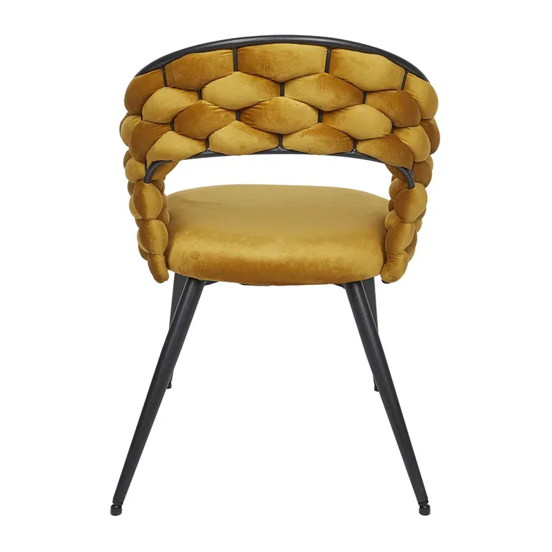 Fauteuil Velours Sawyer Moutarde - 62x54x183cm-4