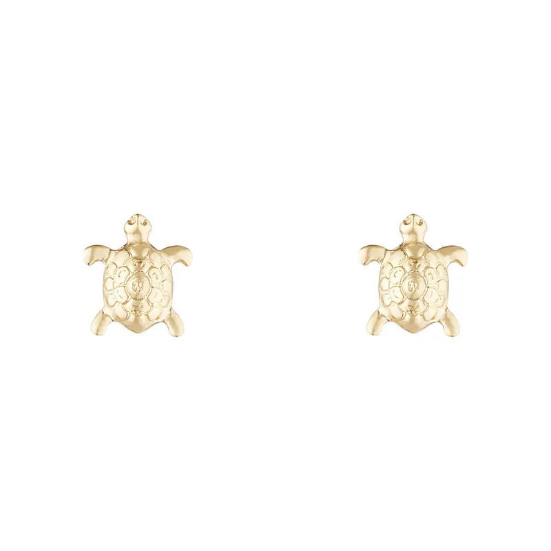 Puces d'oreilles enfant Jolie Tortue - Or Jaune 375/1000-0