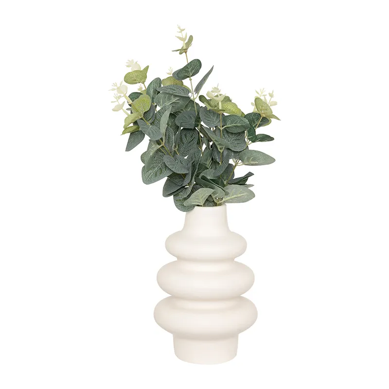 Composition Florale eucalyptus Suza + vase céramique Aléat. - 20x6,5x37cm-4