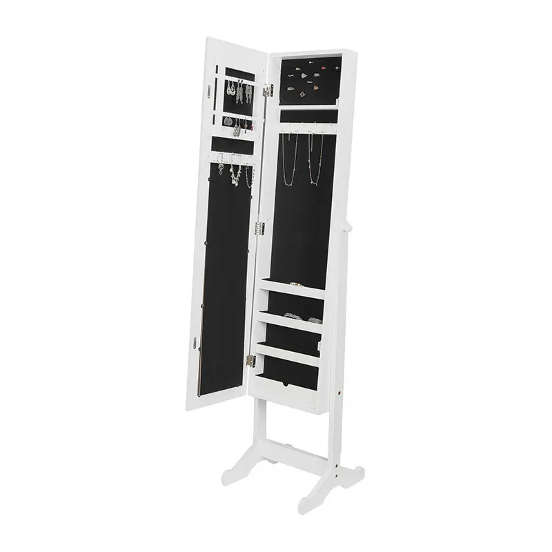 Armoire à bijoux Miroir Vérone Blanc - 145x37,5x34cm-1