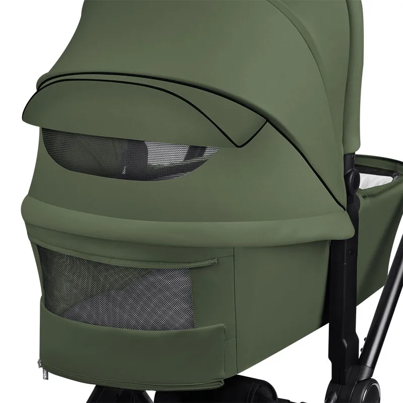 Duo Poussette Mika Plus + Nacelle Green Olive - 0m+-25
