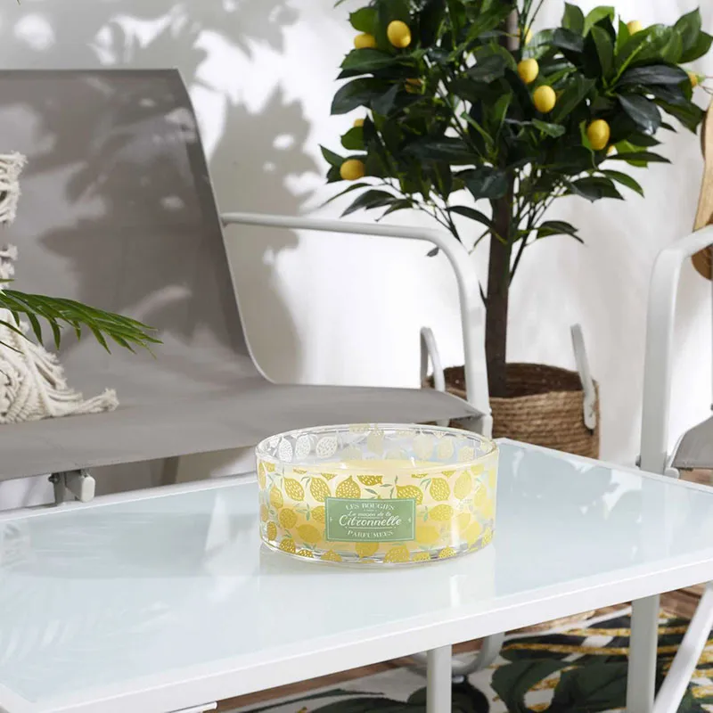 Bougie parfumée Citronnelle 4 mèches Aléat. - ⌀19cm-1