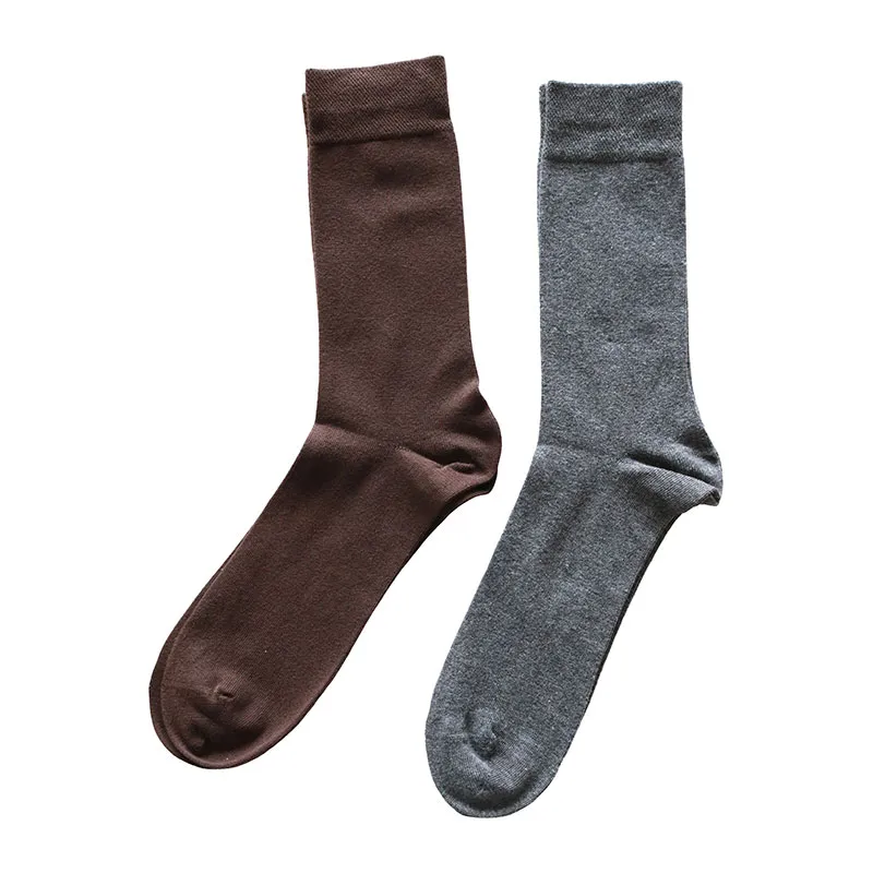4 paires de Chaussettes Homme Coton Basic - Marron/Gris-3