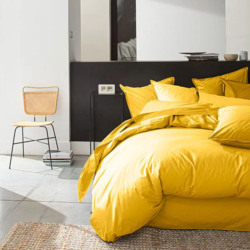 Taie d'oreiller Percale de coton lavé - 65x65cm-2