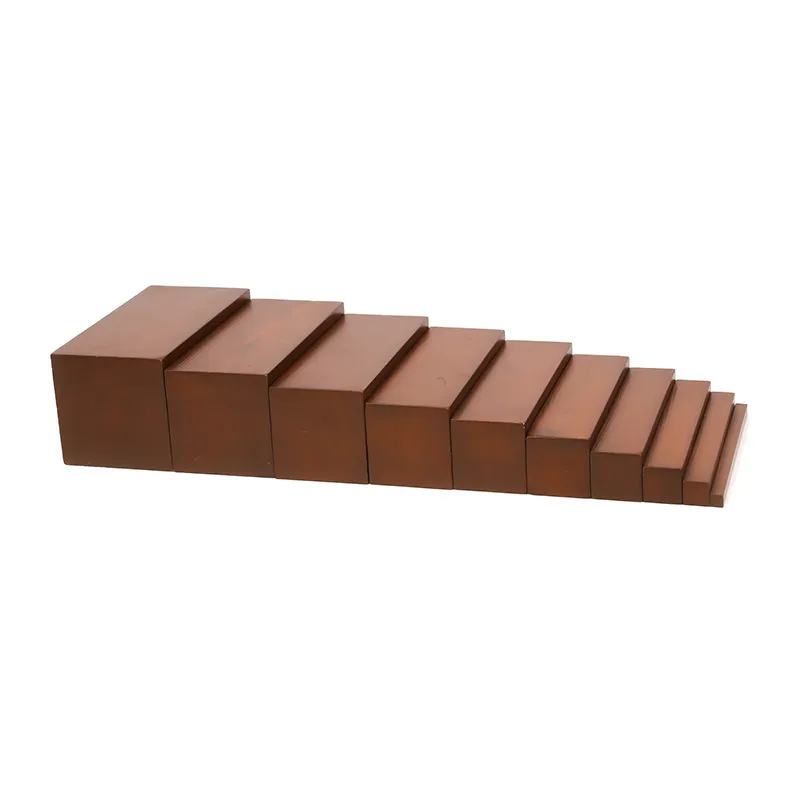 Cubes escaliers 10pcs Montessori Bois - 36m+-0