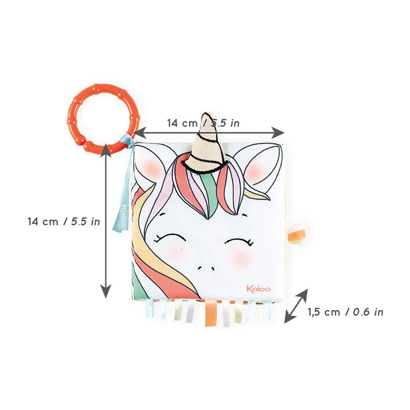 Livre d'éveil tissu La licorne joyeuse - 0m+-6