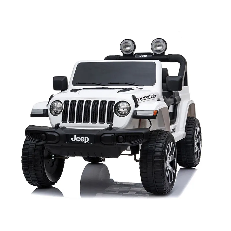 Voiture élec. Jeep Rubicon Blanc - 36m+-0