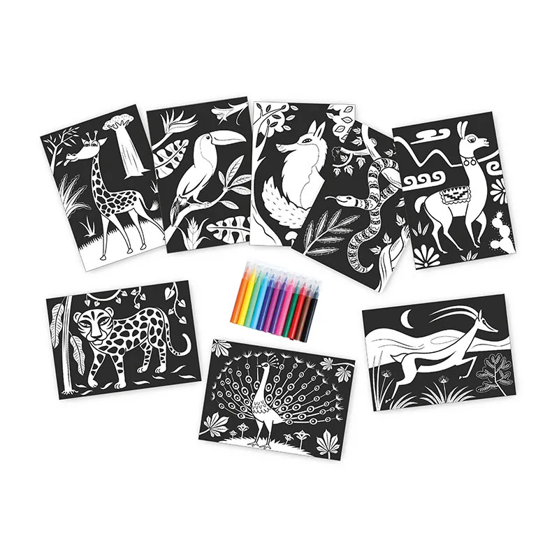 Kit créatif Coloriage velours - Animaux-0