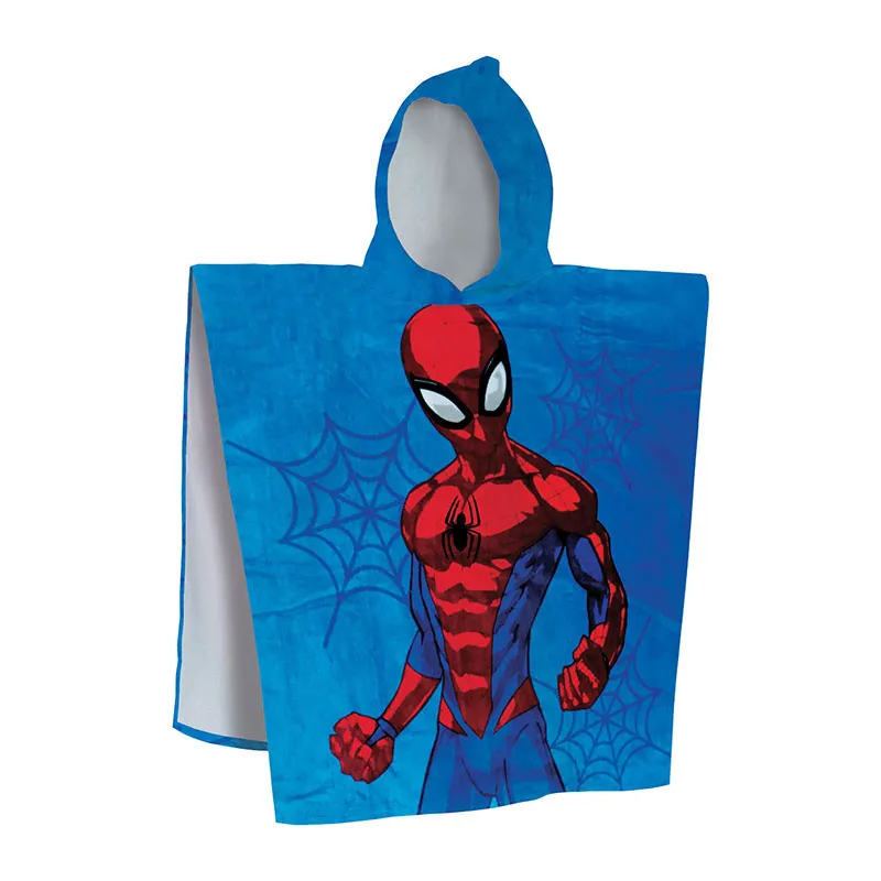 Cape de bain Spiderman Bleu - 60x120cm-0