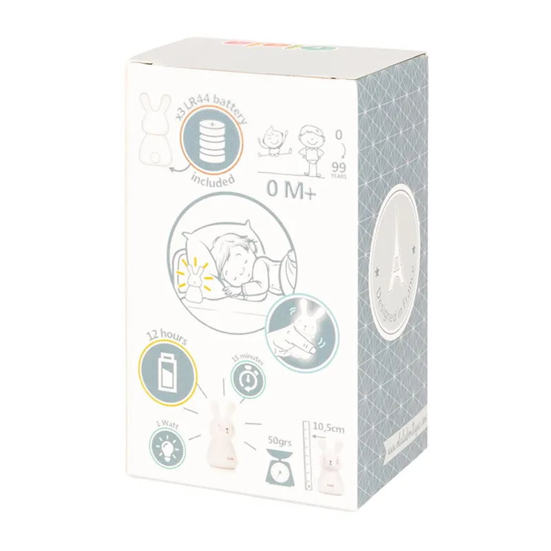 Veilleuse + Câble USB - Lapin Bleu-6