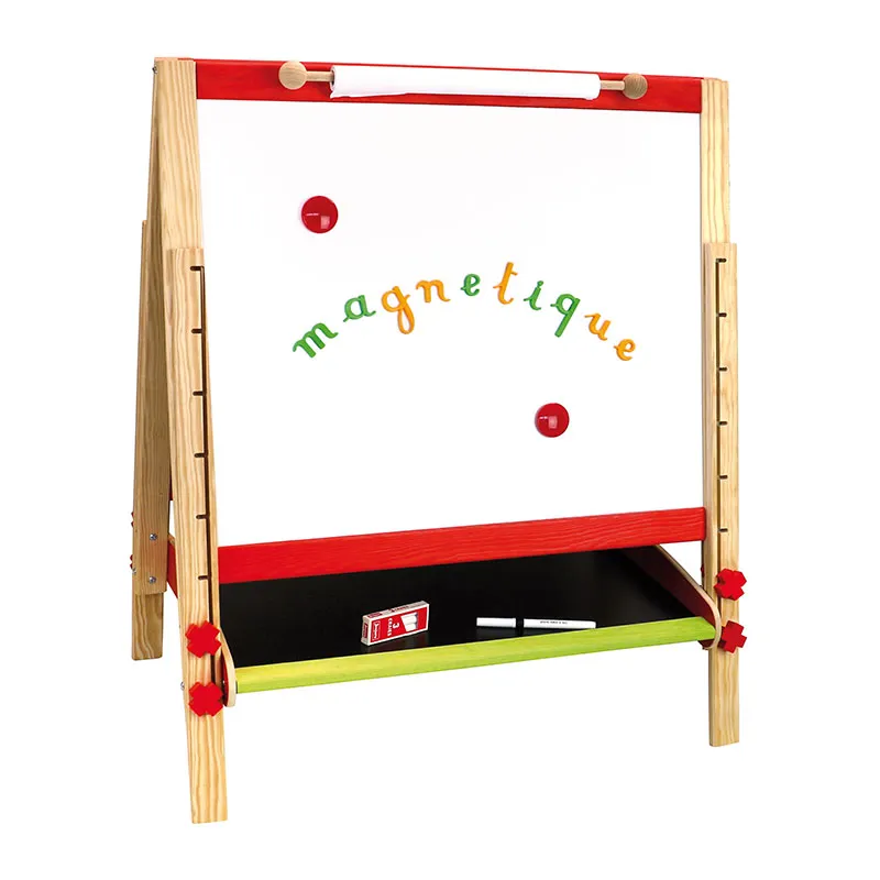 Grand tableau multifonctions réglable en bois 66x54x120cm - 36m+-5