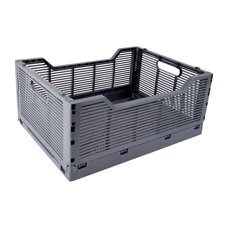 Cagette Pliable & empilable L Gris - 40x30x17cm-0