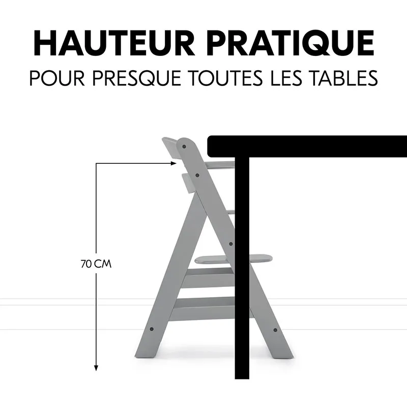 Chaise-haute Alpha+ + Transat Alpha Bouncer 2en1 + Tablette Grise - 0m+-7