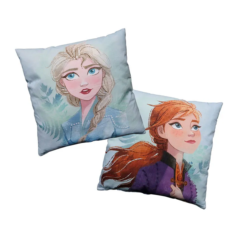 Coussin R/V carré Reine des Neiges 2 Bleu - 40x40cm-0