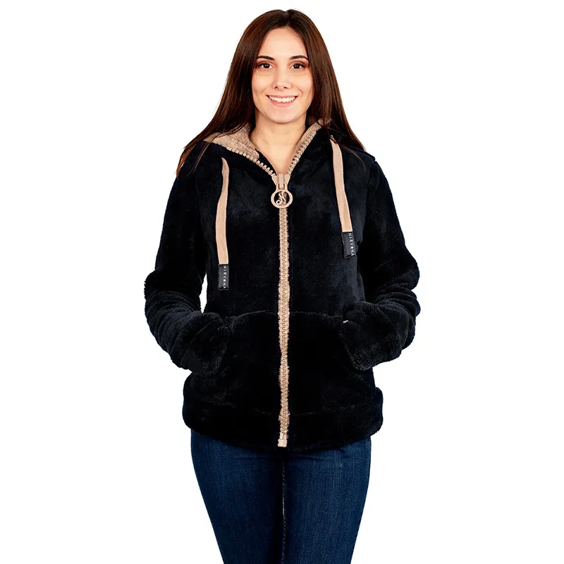Veste polaire à oreilles Star Femme - Noir/Camel - NIRVANA-1