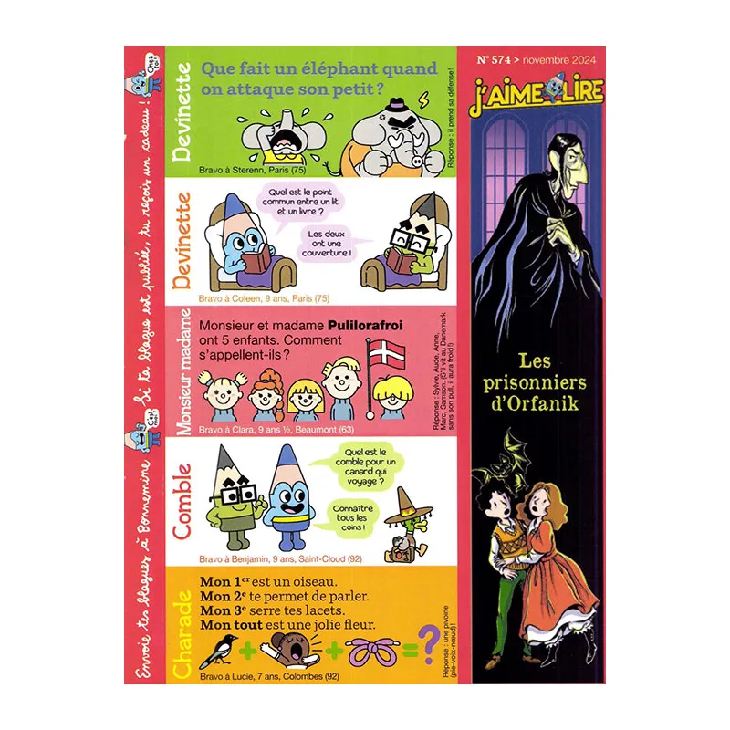 Abo. Mens. J'aime lire 9n°/9 mois - 7+-2