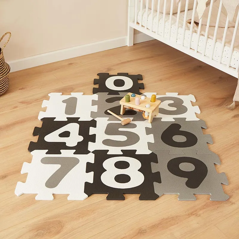 Puzzle Chiffres Mat Noir/Blanc 10pcs - 12m+-1
