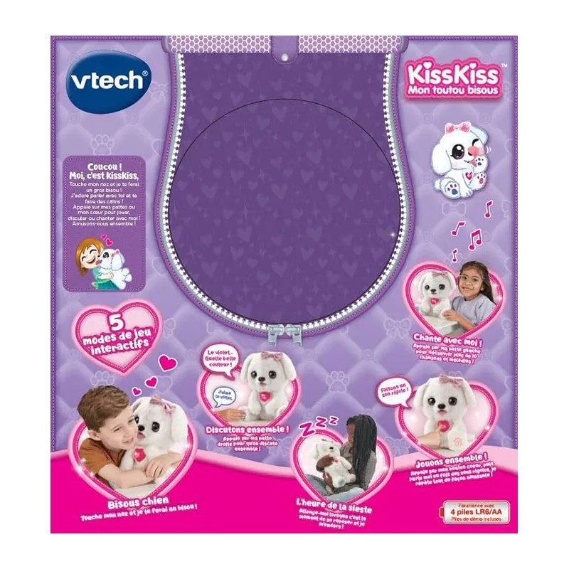 Peluche interactive KissKiss, Mon toutou bisous - 36m+-6
