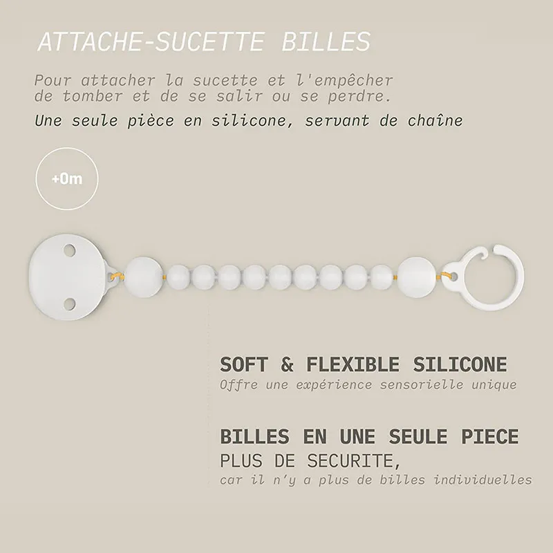 Attache-sucette en Silicone Tuile - 0m+-3