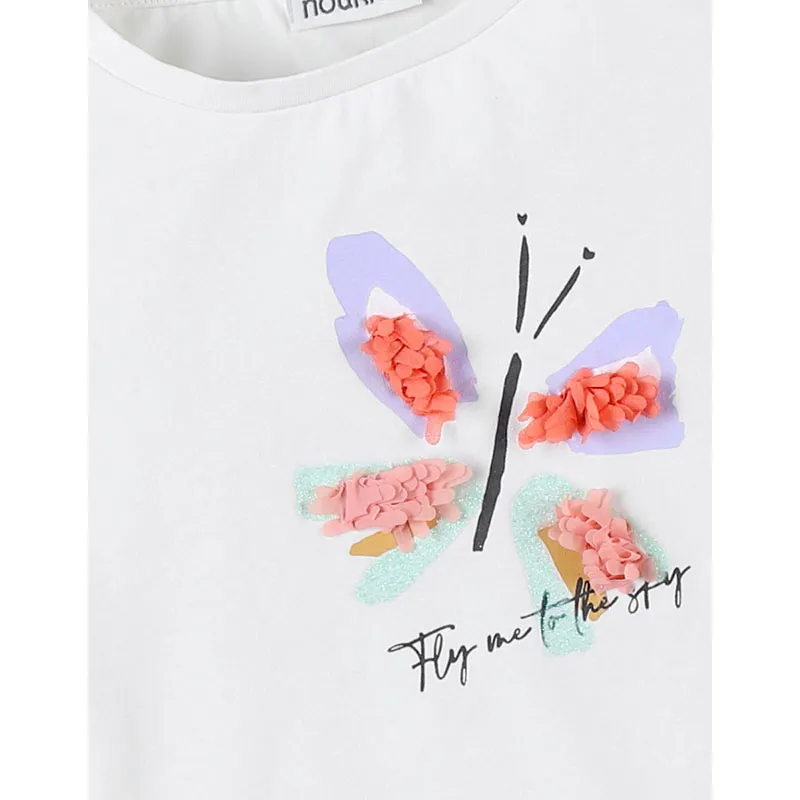 T-shirt MC Papillons - Blanc-4