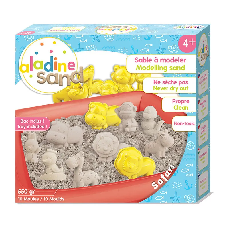 Kit de sable à modeler Safari 550g + Access. 11pcs - 4+-0