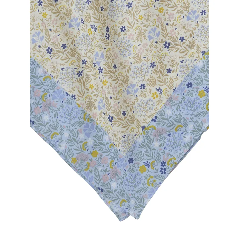 Écharpes voile de coton cottage - Bleu ciel-2