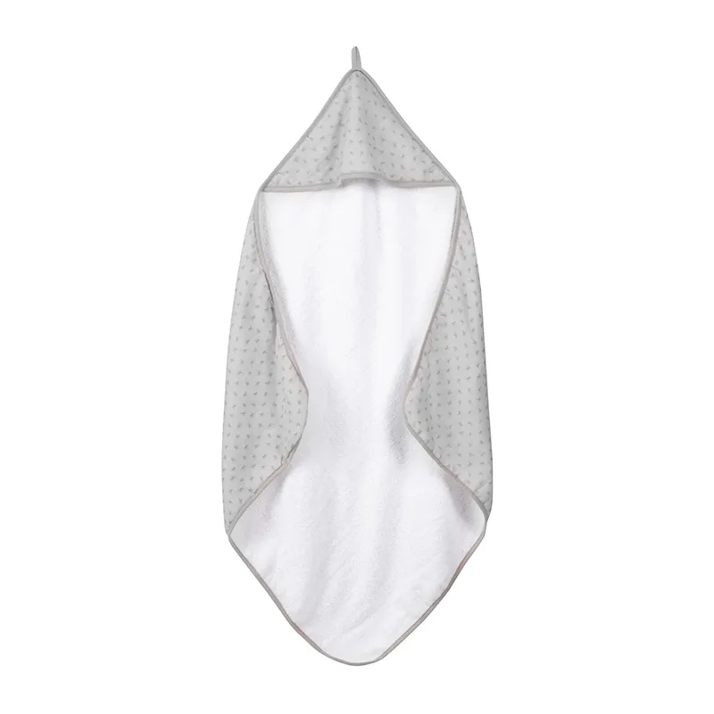 Cape de Bain Bébé Bio Gris - 80x80cm-0