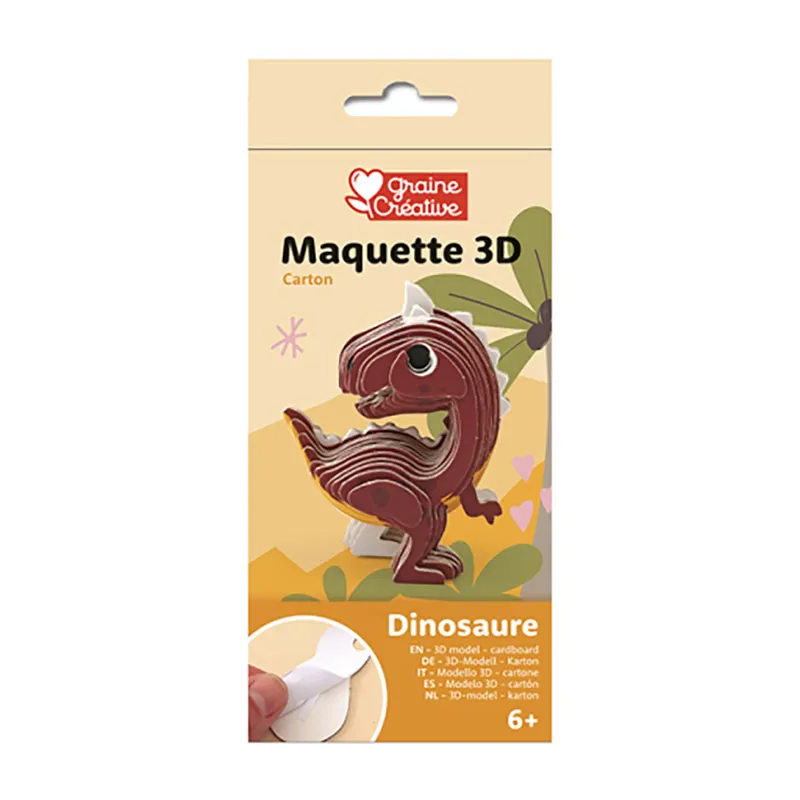 Maquette 3D adhésive Dino - 6+-0
