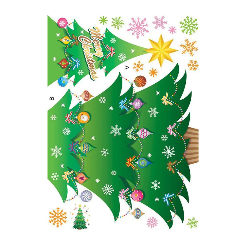Stickers - Sapin de Noël & étoiles-2
