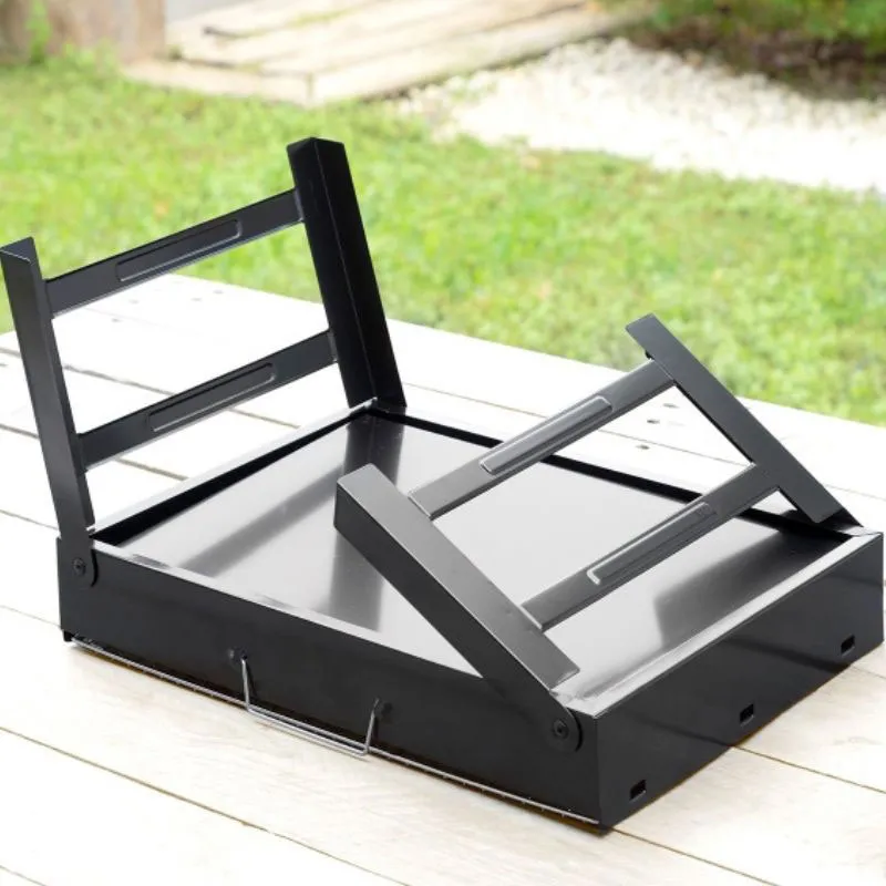 Barbecue pliable portatif à charbon - 41x28x20cm-8