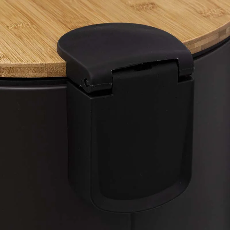 Poubelle Métal Noir - 30L-4