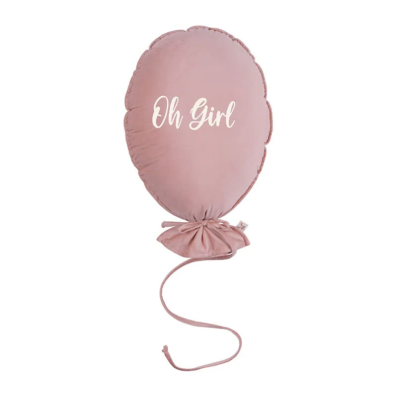 Coussin Ballon déco. delux Oh Girl Rose/Écru - 50x40x15cm-0