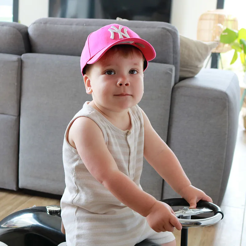Casquette 9Forty New York Yankees Enfant - Rose Fuschia/Blanc-5