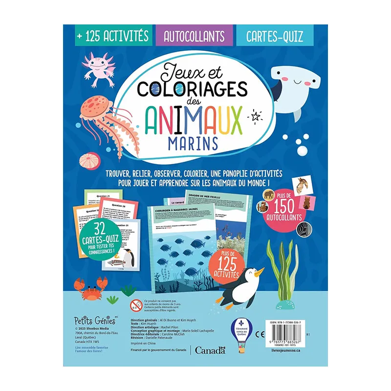 Jeux et coloriages des animaux marins - 3+-0