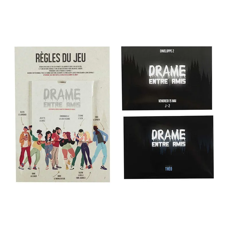 Jeu Escape Game Drame entre Amis - 35x45x5cm-2