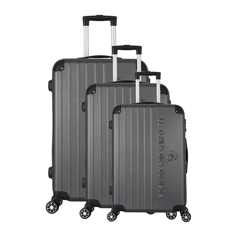 Set de 3 valises Bari 50/60/70 cm - 34,5/56/83L - Anthracite-0