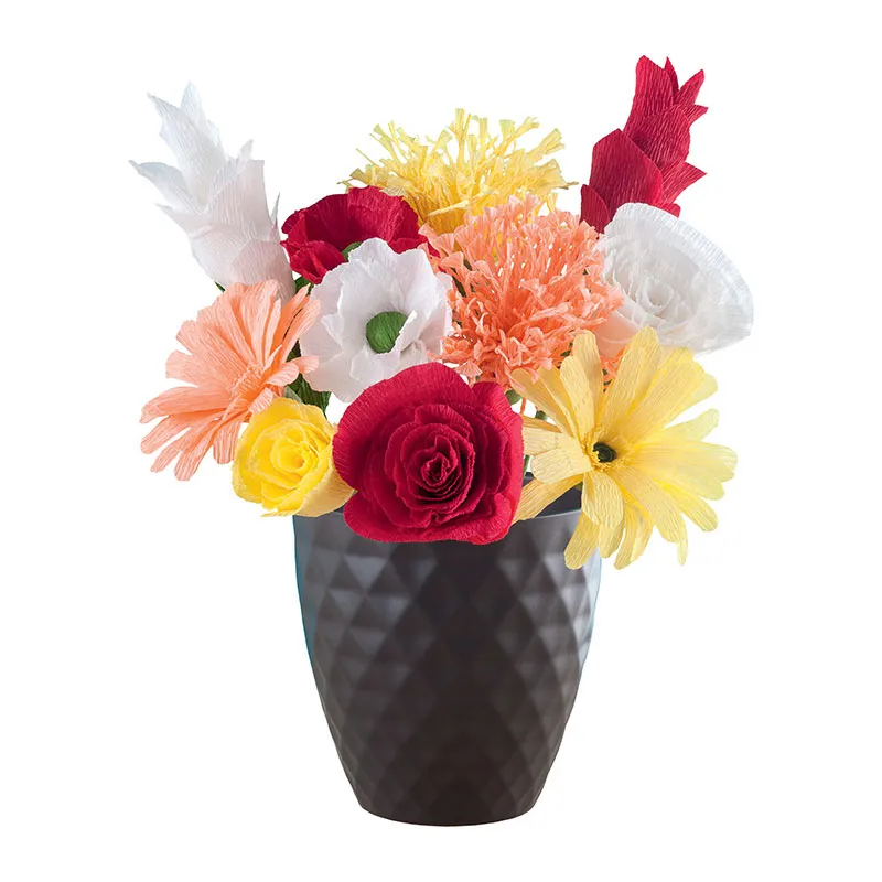 Kit de fleurs en papier crépon 21 piéces-2