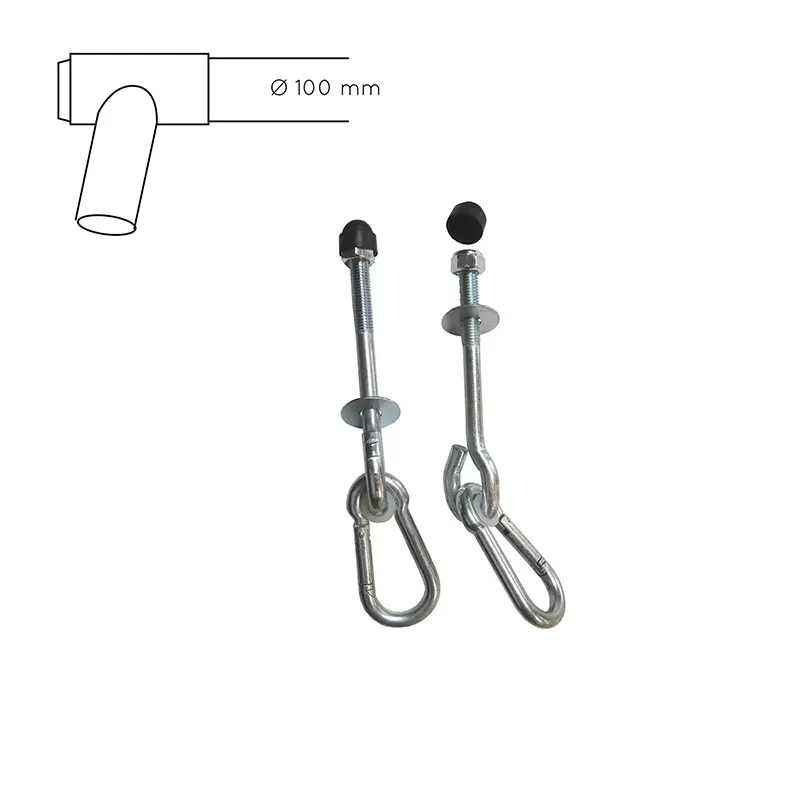2 Crochets mousqueton pour portique - 36m+-1